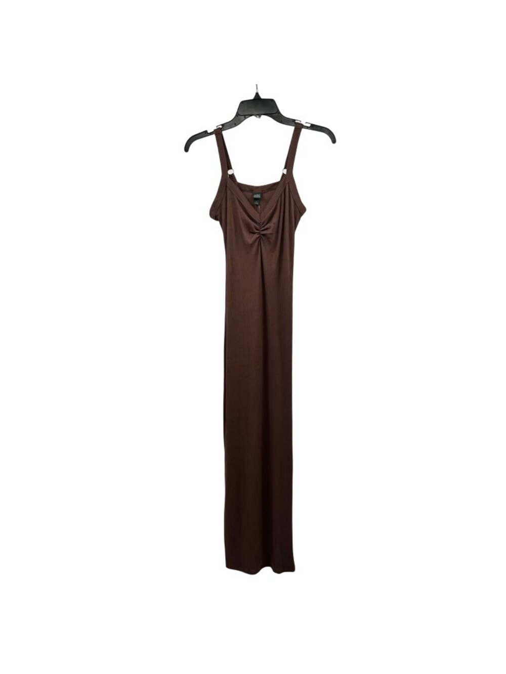 Wild Fable Womens Ribbed Maxi Dress Sleeveless Back Slit Brown Size Small New